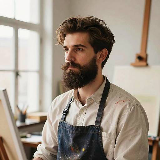 Bearded Artist in Fashion Editorial
