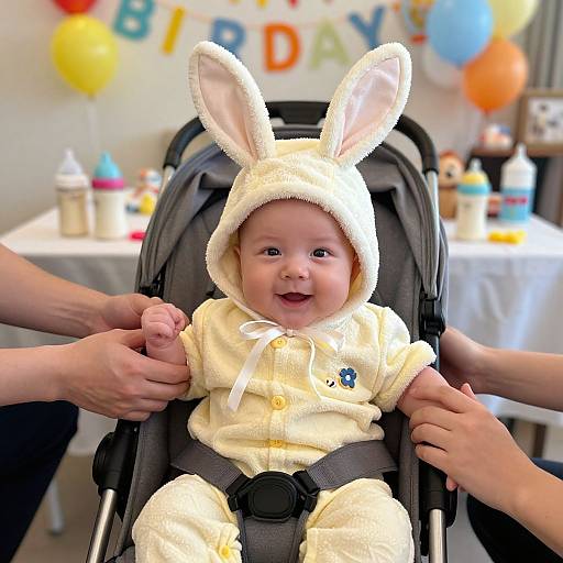 Cozy Newborn Bunny Costume Party