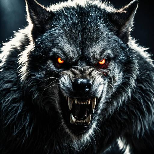 Fierce Werewolf with Glowing Eyes