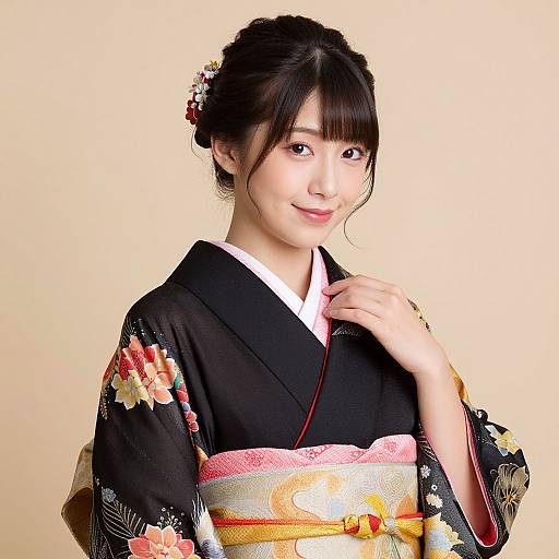 Japanese Woman in Traditional Kimono