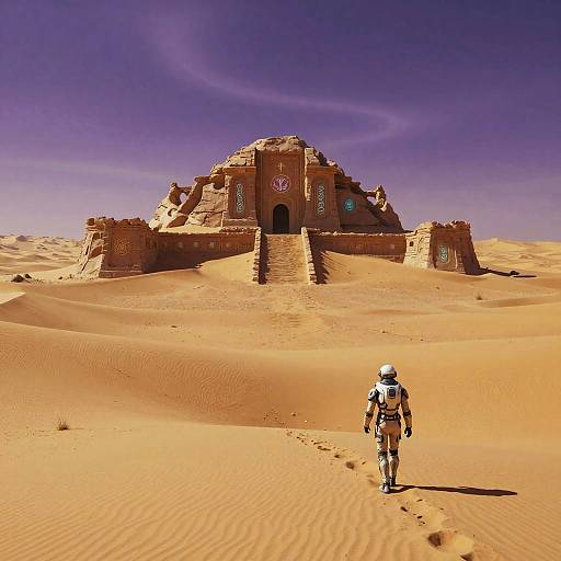 Mystical Alien Desert Planet Landscape