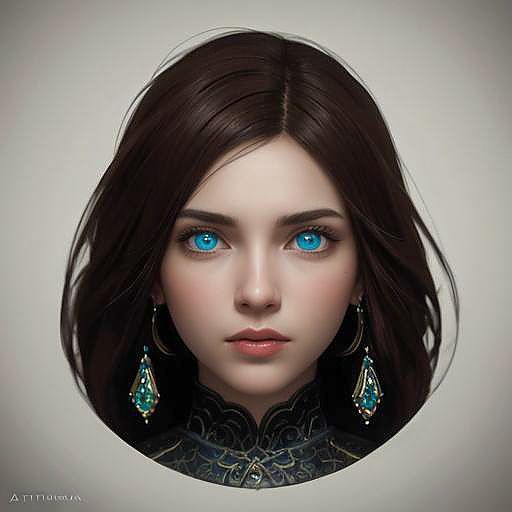 Stunning 8K Portrait of Female Android