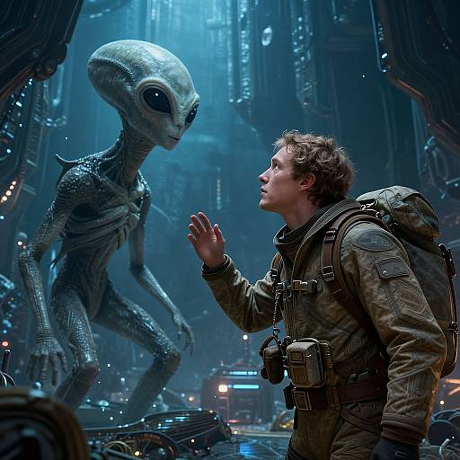 Human Explorer Meets Alien Civilization