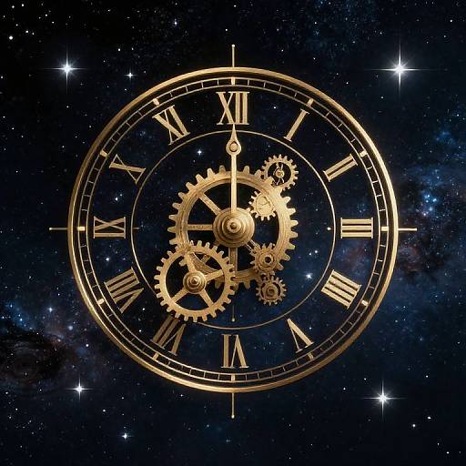 Cosmic Timepiece in Celestial Dance