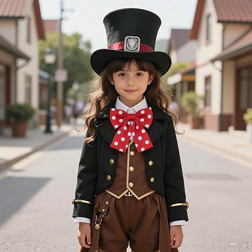 Young Girl in Steampunk Magician Costume