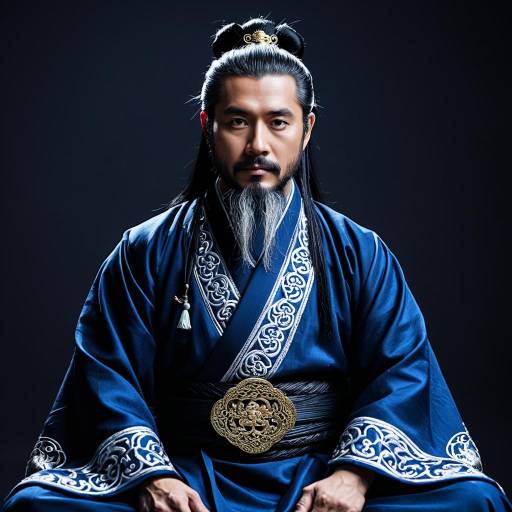 Master Qi Cosplay: Dignity in Dark Blue