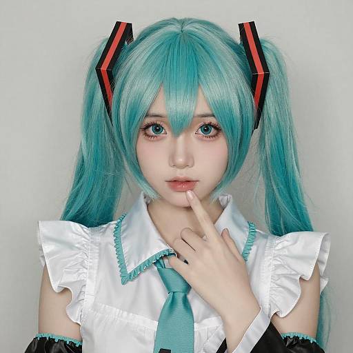 Vibrant Turquoise Maid Portrait