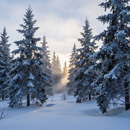 Frosty Arctic Evergreen Landscape