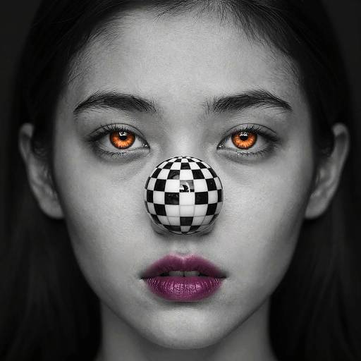 Monochrome Poet in Surreal Orb