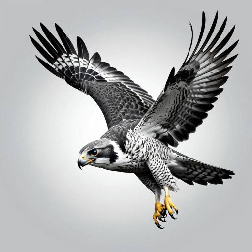 Vector Falcon in Flight with Claws Extended