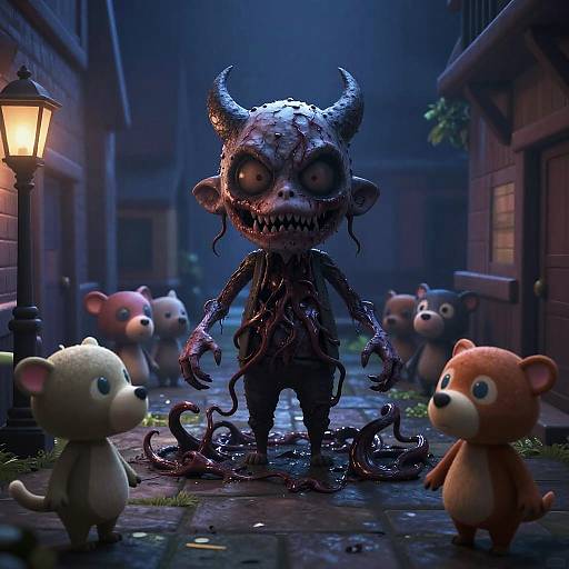 Corrupted Tom Nook in Shadowy Alley