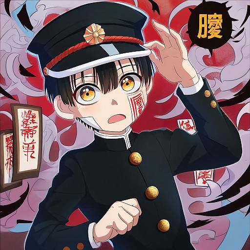 Illustration of Hanako (jibaku shounen hanako-kun), jibaku shounen hanako-kun in the style of Kazeno