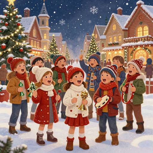 Children Singing Christmas Carols