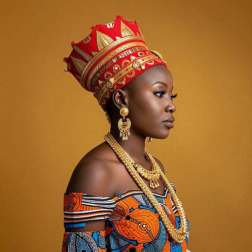 Elegant African Woman in Tribal Attire