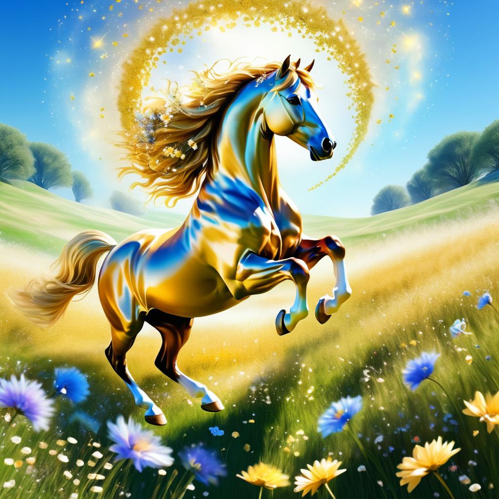 Surreal Centaur in a Flower Meadow