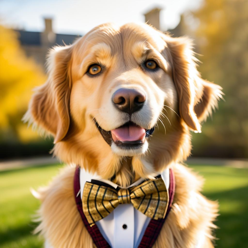 Charming Golden Retriever Portrait Outdoors