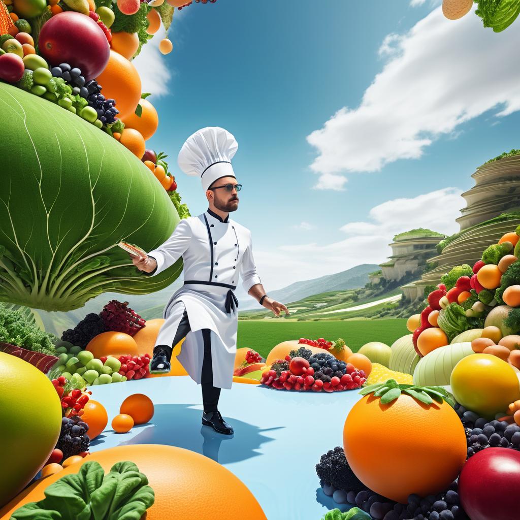 Surreal Culinary Fashion in Epic Scenery