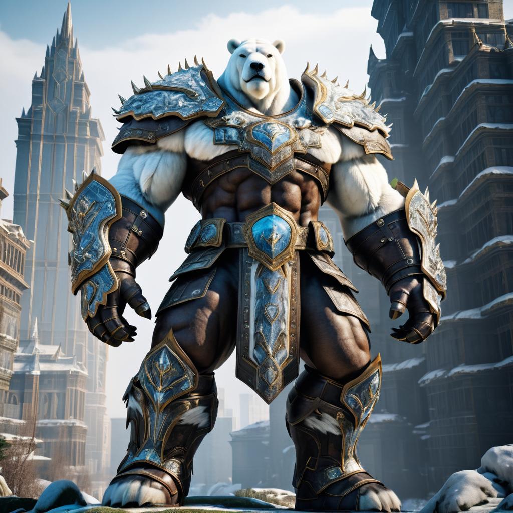 Epic Titan Polar Bear Guardian Scene