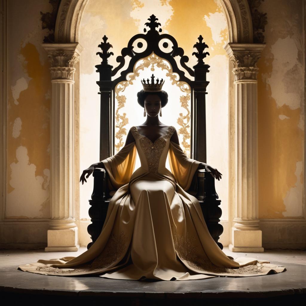 Elegant Silhouette of a Former Queen