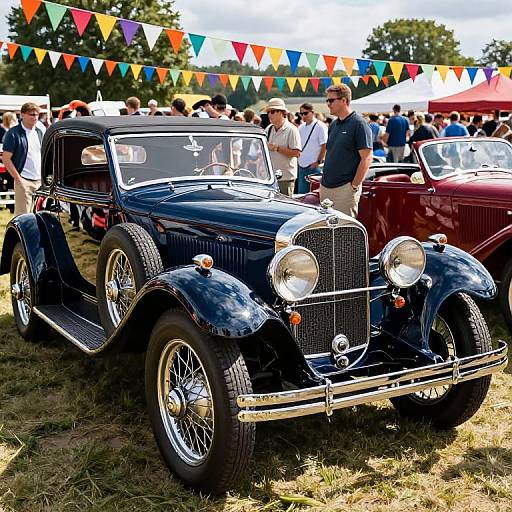 Vintage Oldtimer Car Show Scene