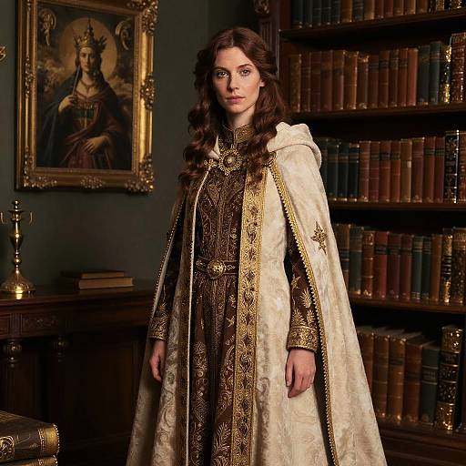 Arcane Scholar in Ancient Library