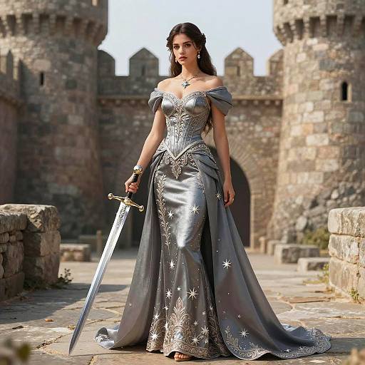 Warrior Princess in Starry Gown