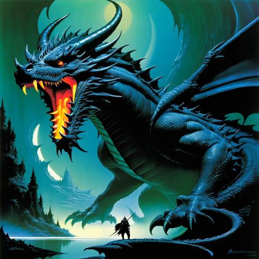 Epic Fantasy Dragon Illustration