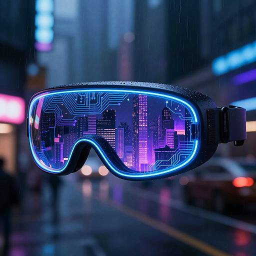 Cyberpunk Futuristic Neon Eyepiece