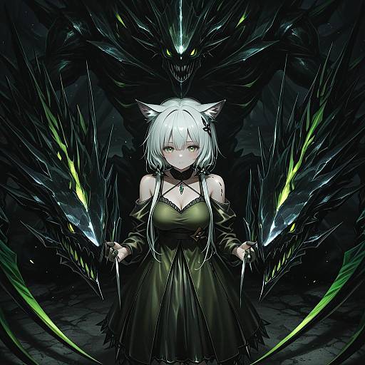 Illustration of Mon3tr (arknights), arknights in the style of Sakai kyuuta