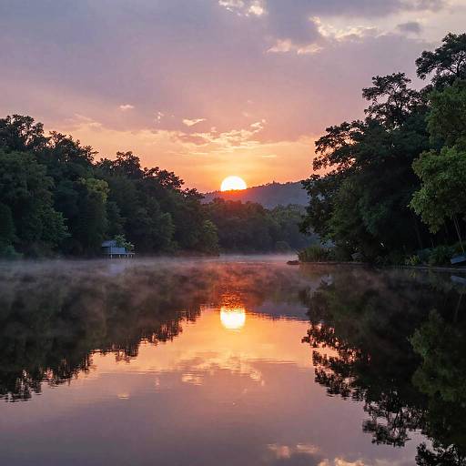 Serene Sunrise Landscape Photo AI