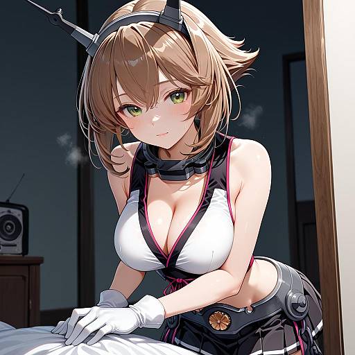Illustration of Mutsu kai ni (kancolle), kantai collection in the style of Ya-man