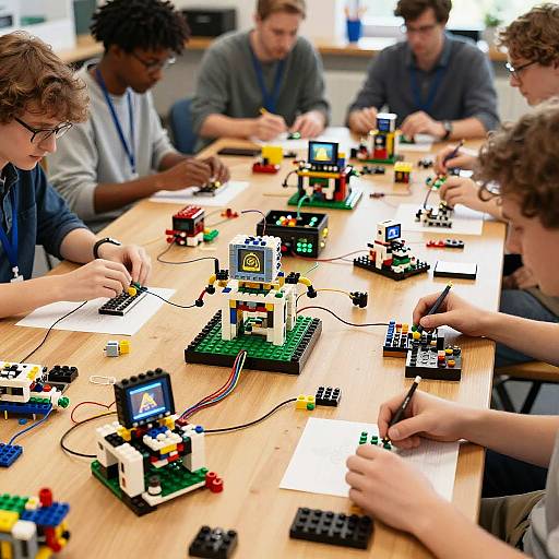 Fantasy AI Lego Workshop Scene