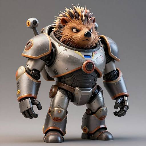 Grumpy Porcupine Power Armor Robot