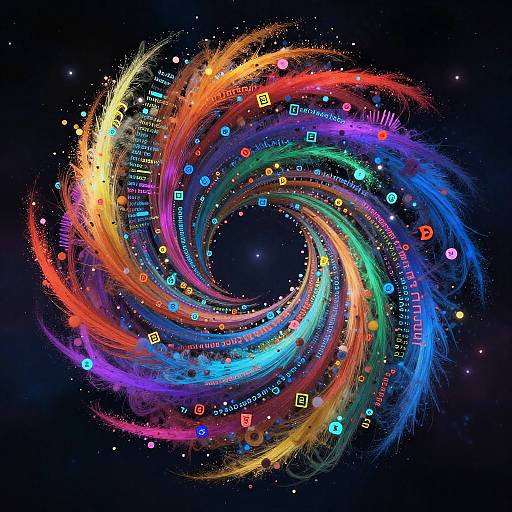 Colorful AI Art and Technology Fusion