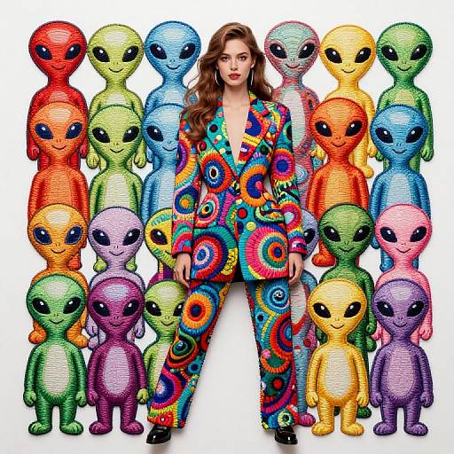 Colorful Alien Creatures Fashion Spread