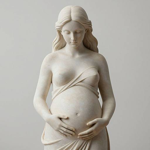 Ethereal Pregnant Woman Sculpture