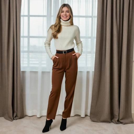 Smiling Young Woman in Casual Fall Outfit