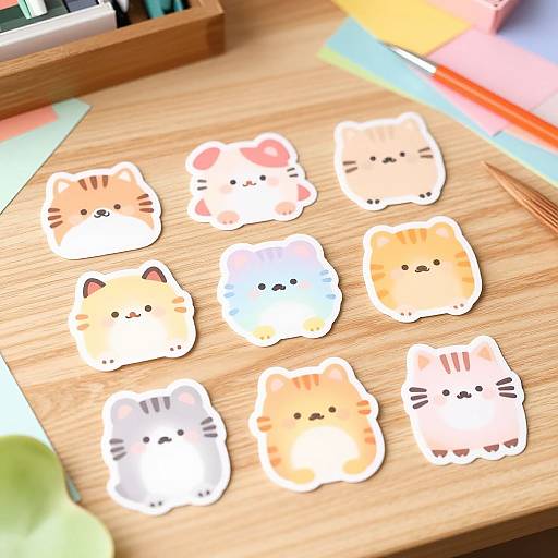 Custom Cute Animal Stickers Design