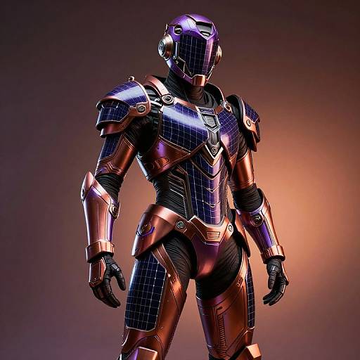 Futuristic Solar Panel Explorer Armor