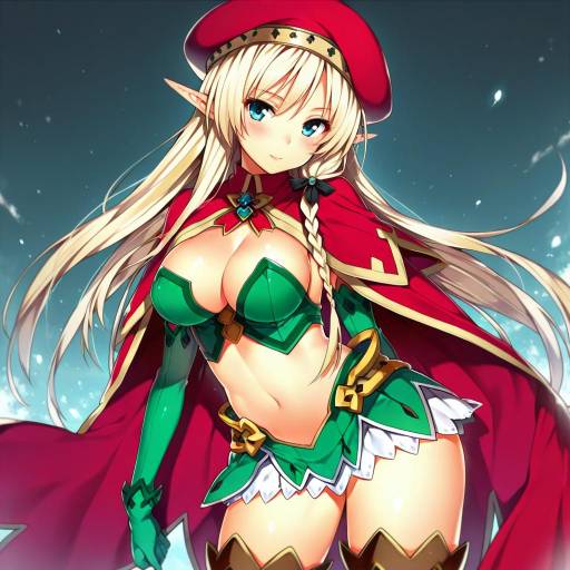 Illustration of Alleyne (queen's blade), queen's blade in the style of Yuran
