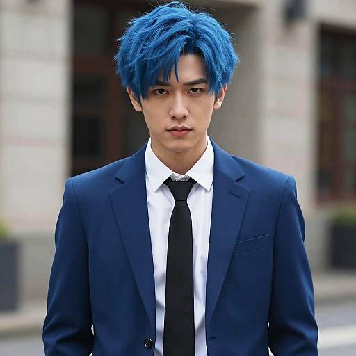 Blue-Haired Man as Anya Cosplay