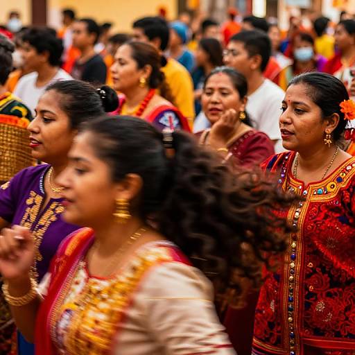 Vibrant Festival with Dreadlocked Crowd