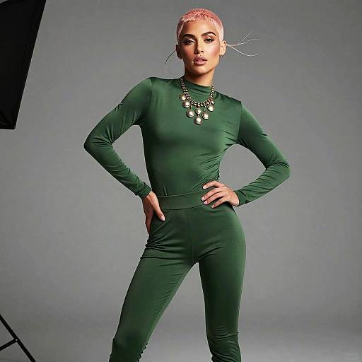 Androgynous Transgender Model Fashion Pose