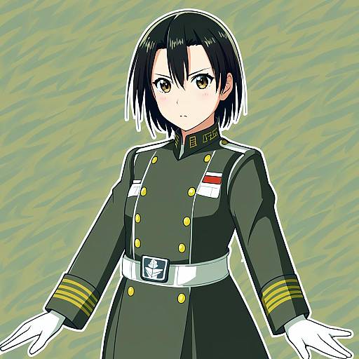 Illustration of Haguro kai ni (kancolle), kantai collection in the style of Batsu