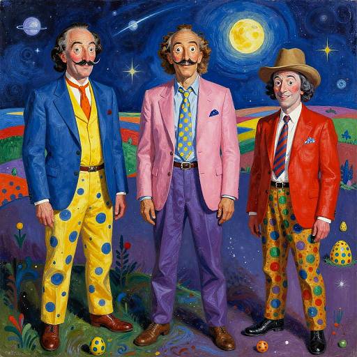 Surreal Cosmic Travel in Vibrant Style