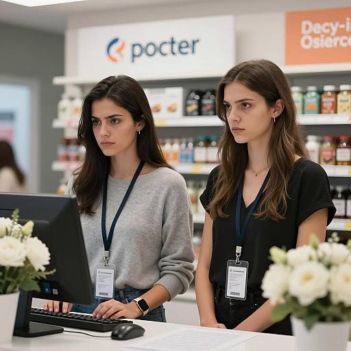 Two Women in a Store Setting
