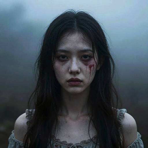 Hyperrealistic Creepy Girl Portrait