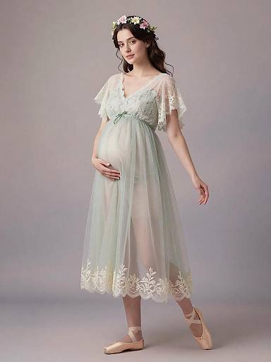 Ethereal Fairy Maternity Fashion Portrait