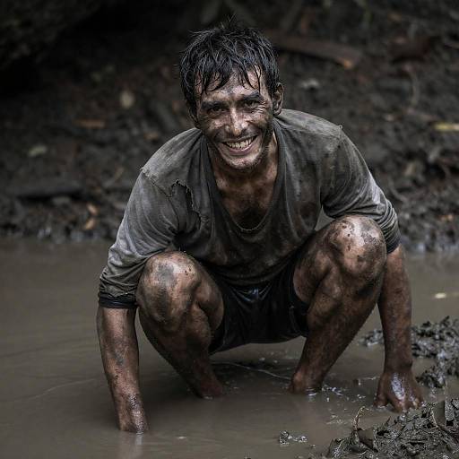 Maniacal Grin in Muddy Water