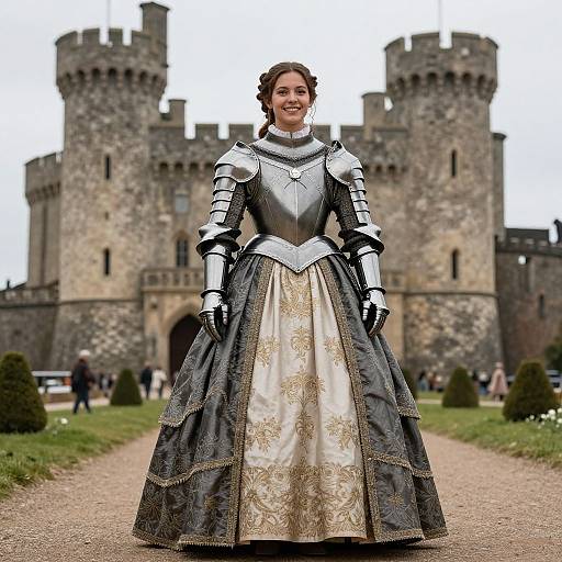Victorian Era Woman in Armor Portrait